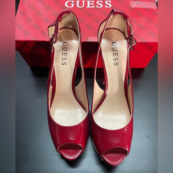 Guess *New* Red Heels 5inch. Mixed size box: RF 7.5 LF 8 - Picture 2 of 7